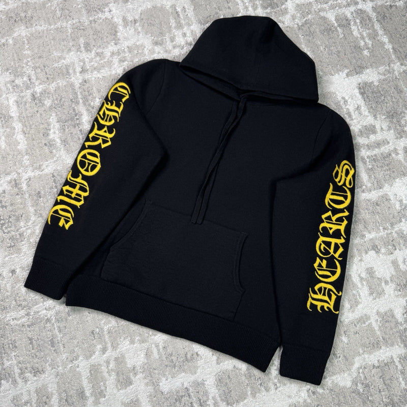 Chrome Hearts Cashmere Embroidered Sleeve Logo Pullover Hoodie 