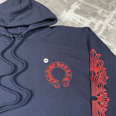 Chrome Hearts Floral Horseshoe Pullover Hoodie 