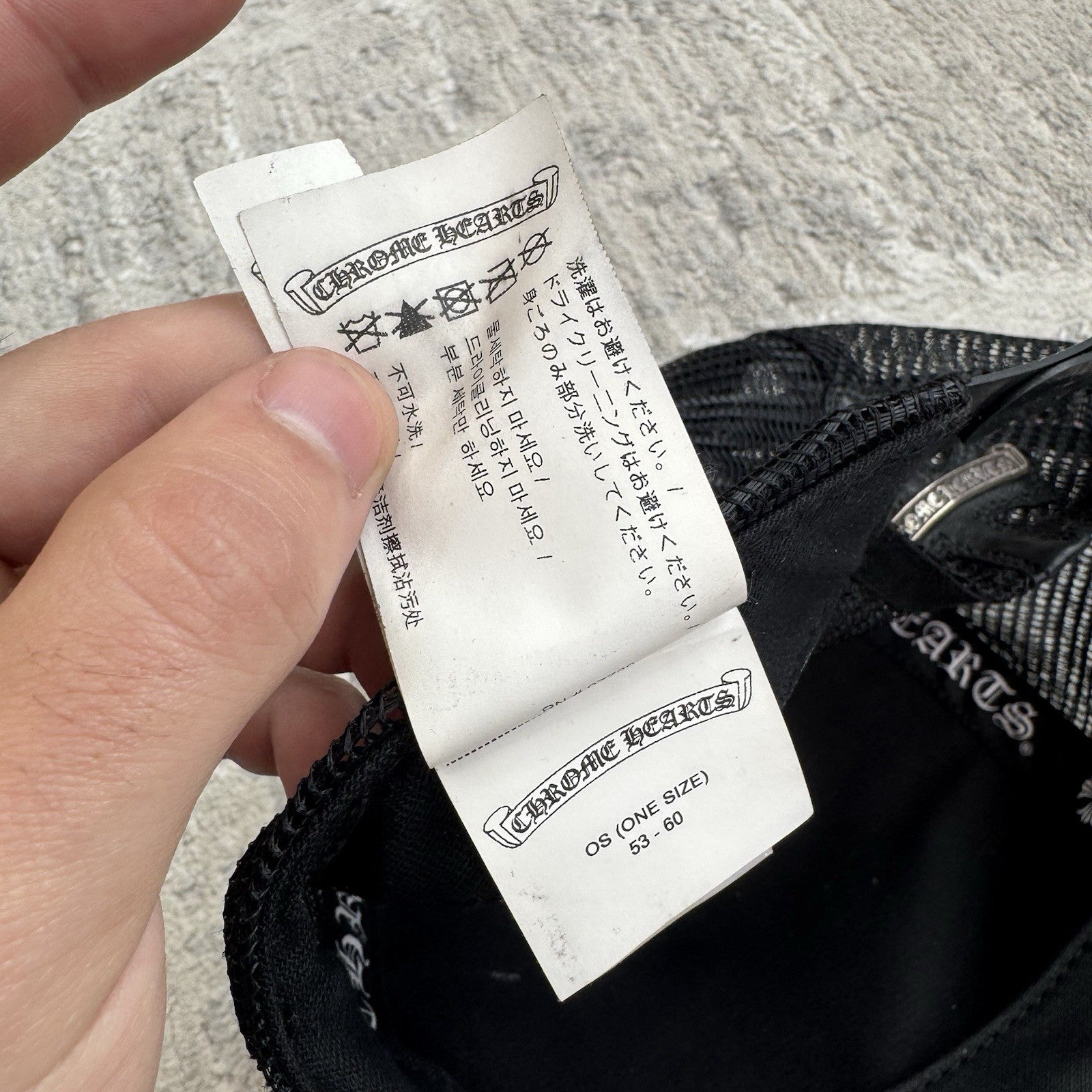 Chrome Hearts Cemetery Leather Cross Patch Trucker Hat