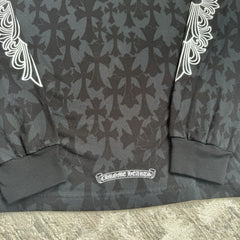 Chrome Hearts Cemetery Cross Monogram Print Long Sleeve Tee Shirt 