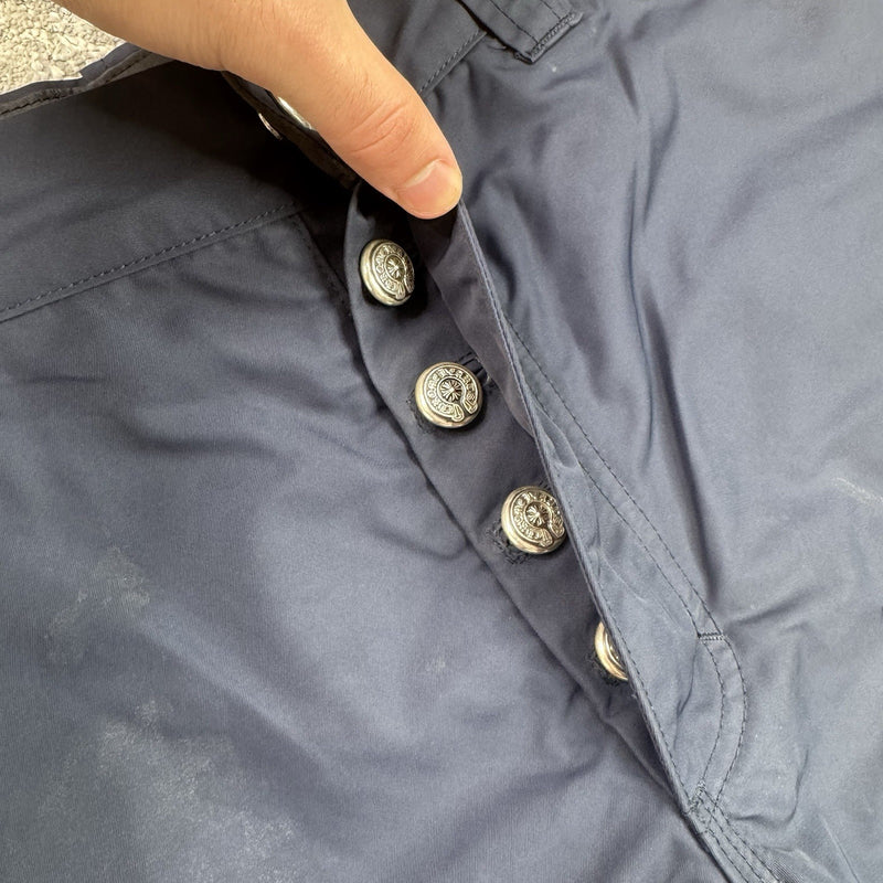 Chrome Hearts Nylon Leather Double Knee Shorts 