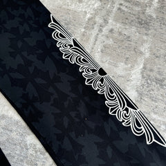 Chrome Hearts Cemetery Allover Cross Print Logo Floral Sweatpants 