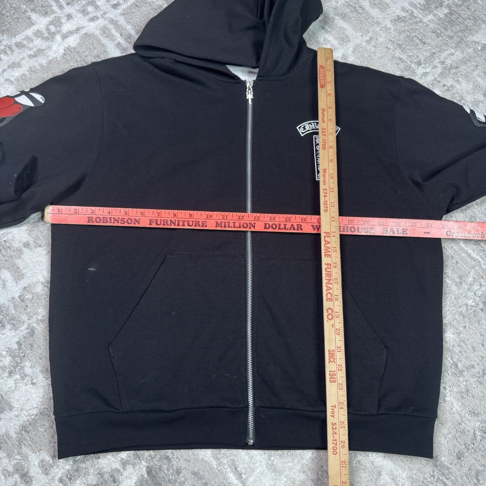 Chrome Hearts Matty Boy Thermal Zip Up Hoodie