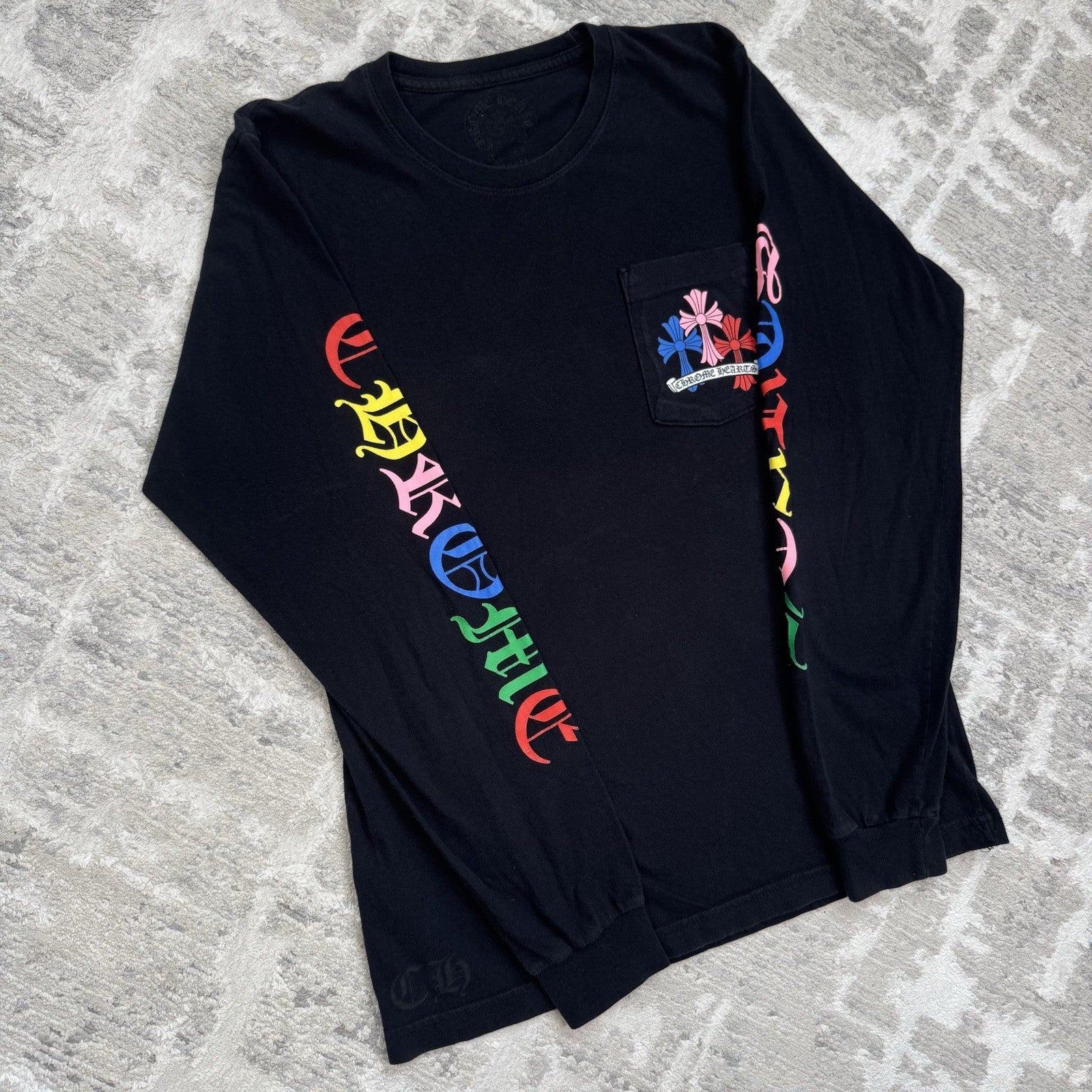 Chrome Hearts Cemetery Multi-color Cross Long Sleeve Shirt 