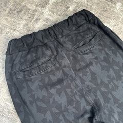 Chrome Hearts Cemetery Allover Cross Print Logo Floral Sweatpants 