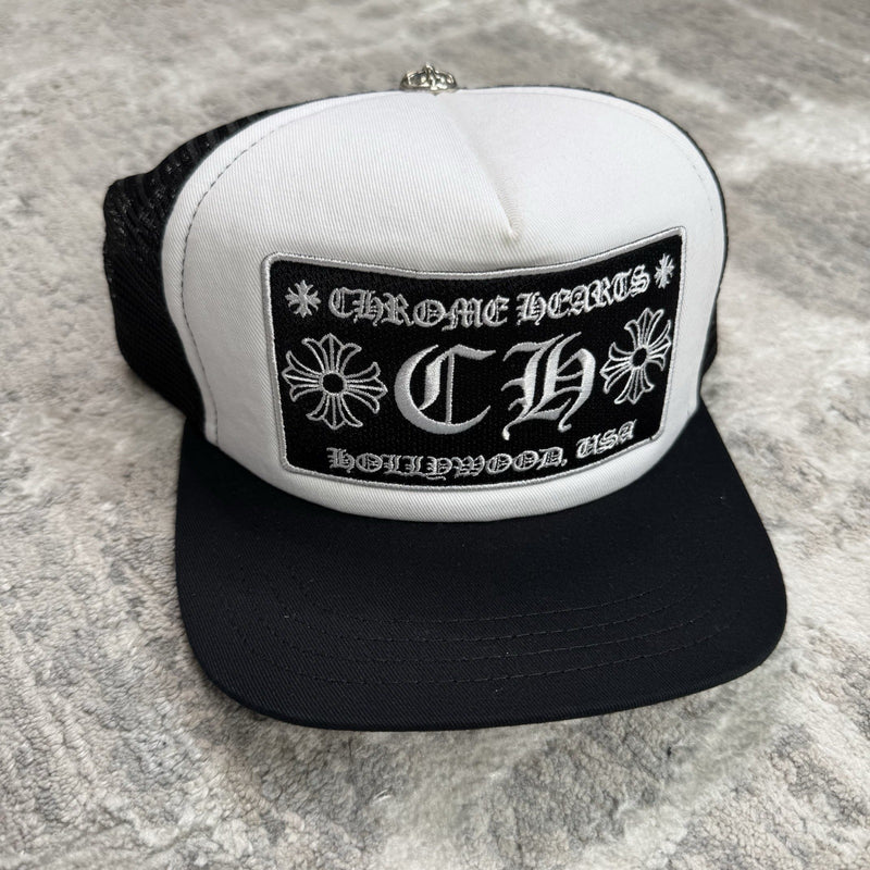 Chrome Hearts Hollywood CH Trucker Hat ‘black White’