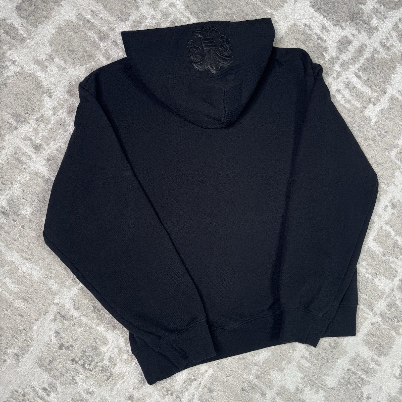 Chrome Hearts Fleur Leather Patch Pullover Hoodie 