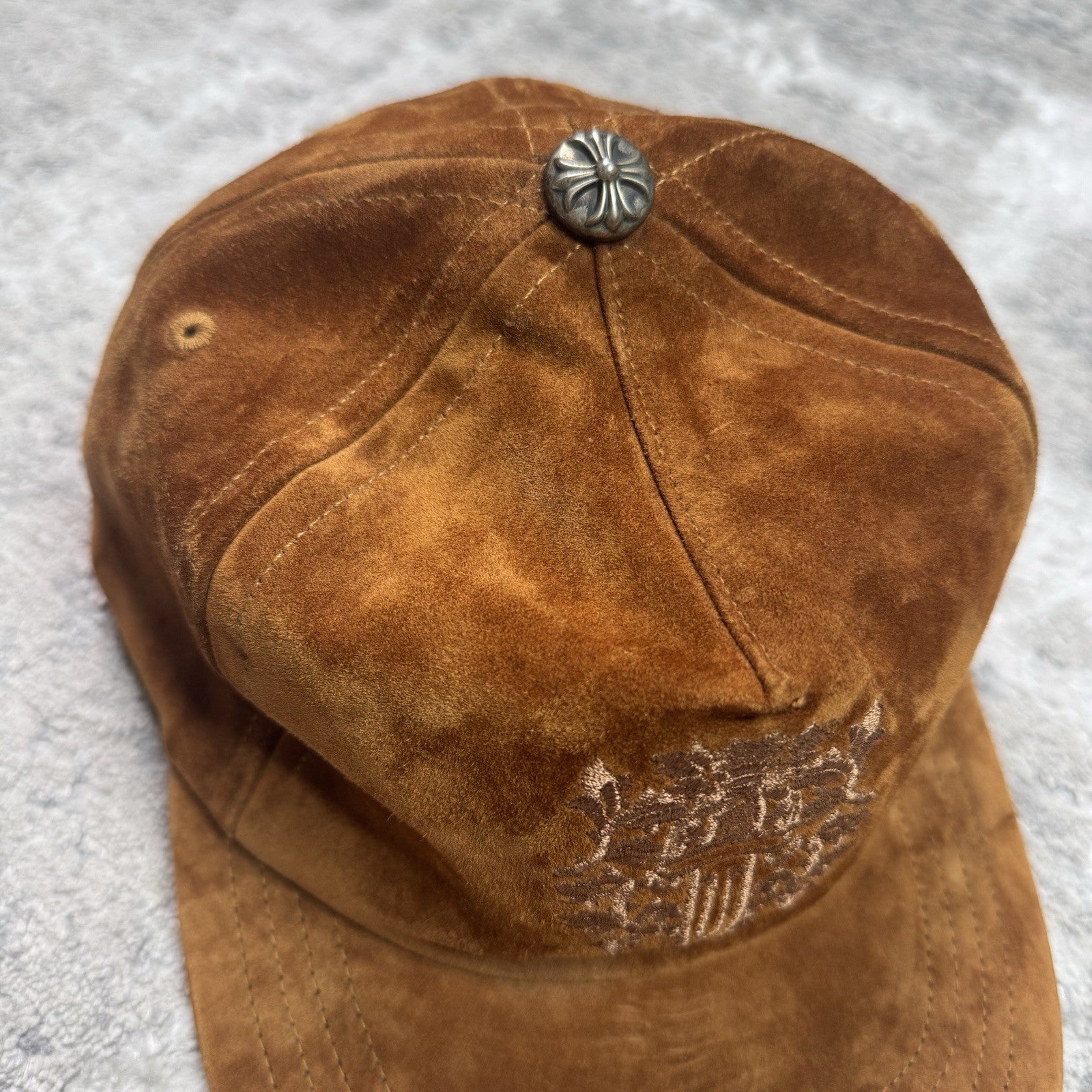 Chrome Hearts Suede Dagger Leather Strap Hat