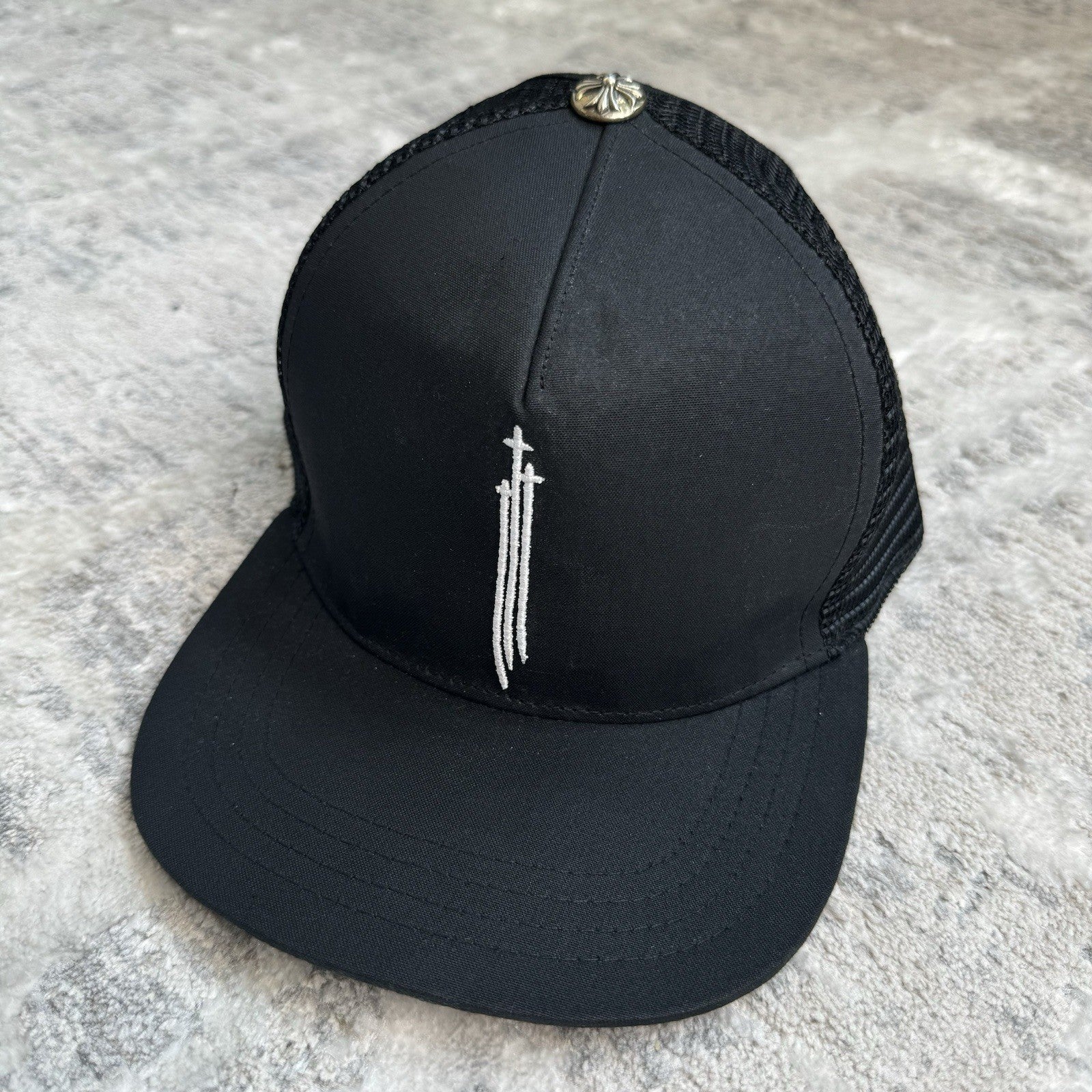 Chrome Hearts Triple Cross Trucker Hat ‘black’ 