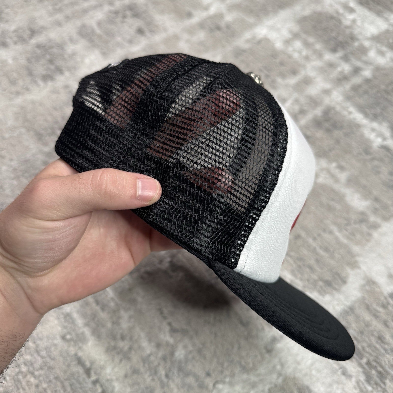 Chrome Hearts 4th Of July Leather Triple Cross Trucker Hat