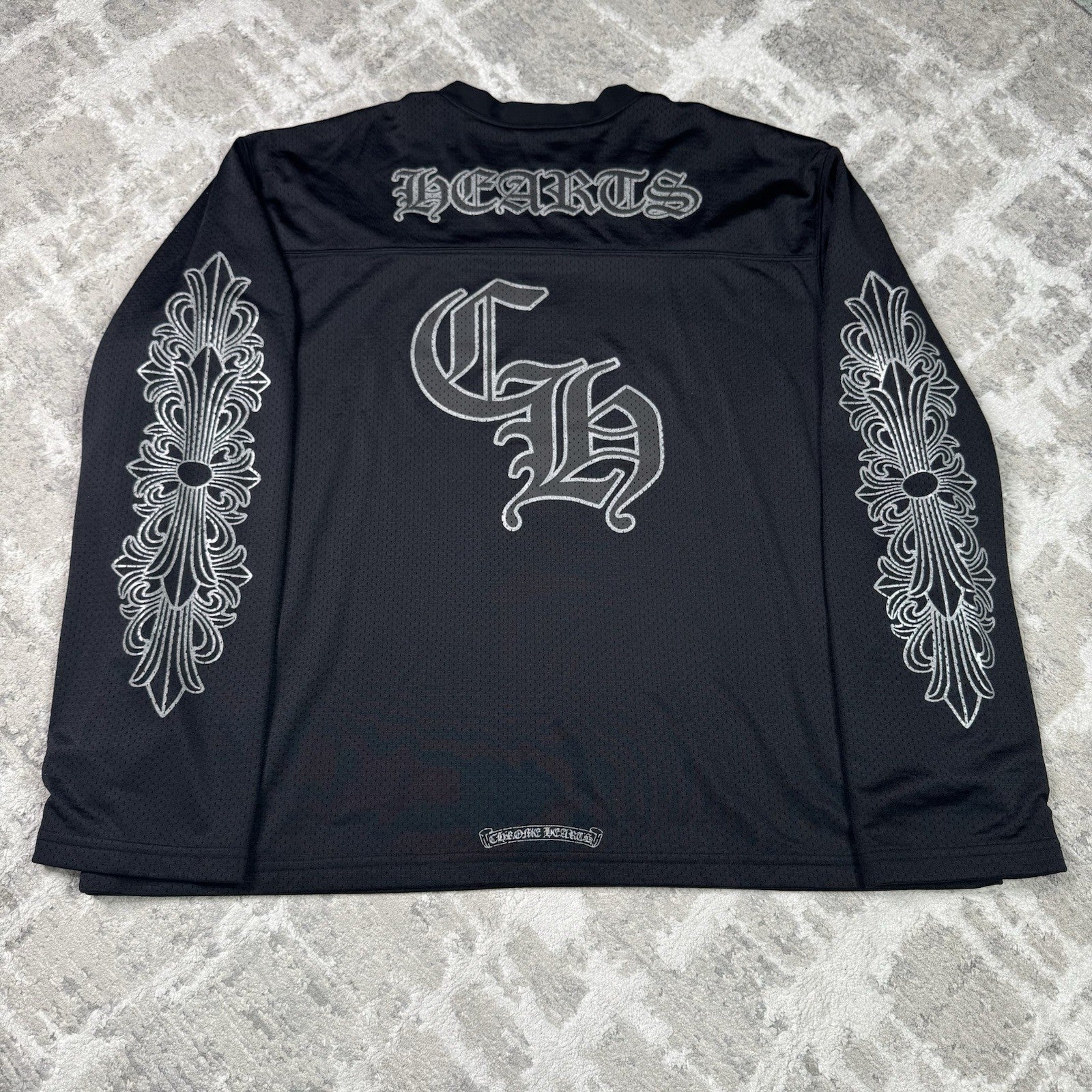 Chrome Hearts Mesh Stadium Floral Long Sleeve Jersey 