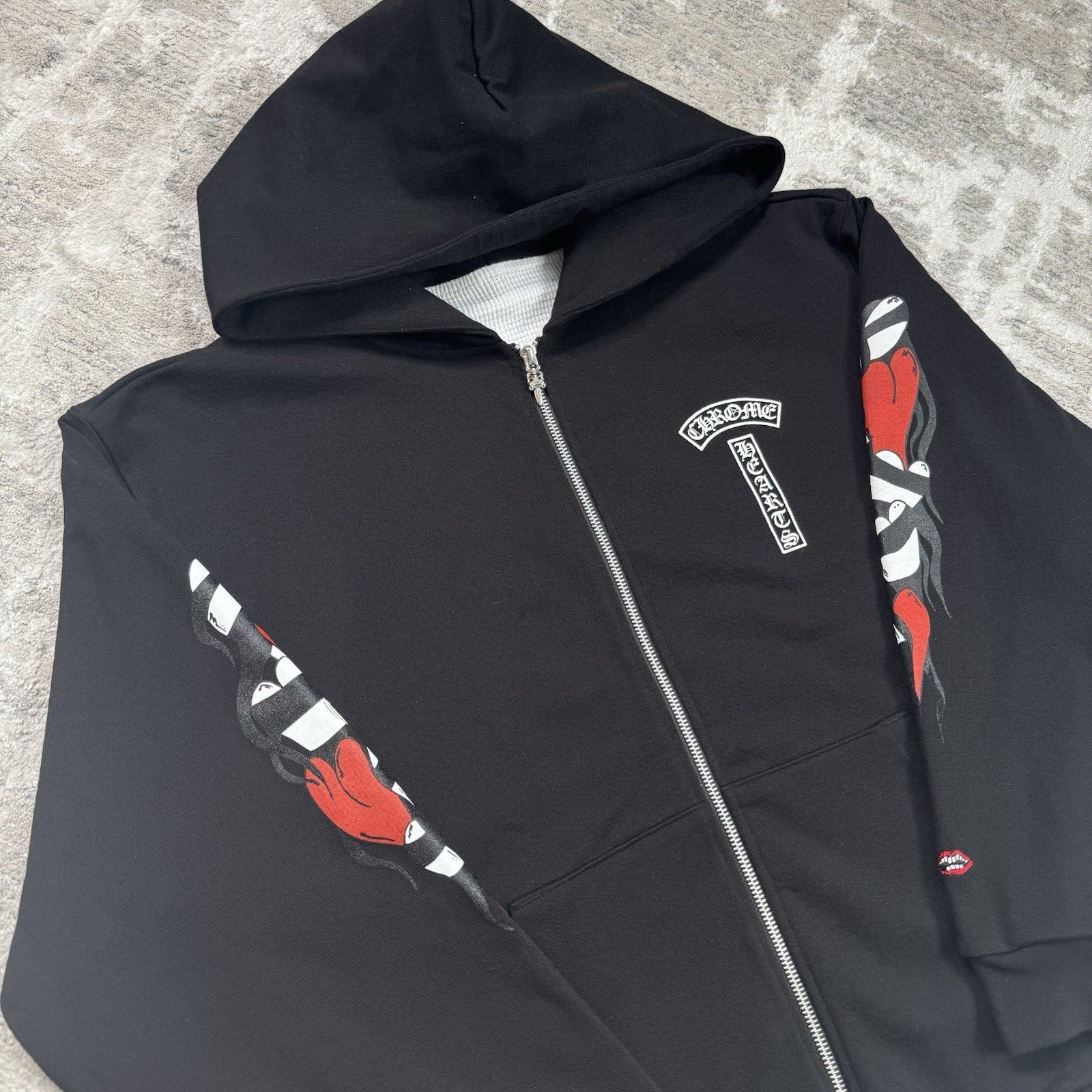Chrome Hearts Matty Boy Thermal Zip Up Hoodie