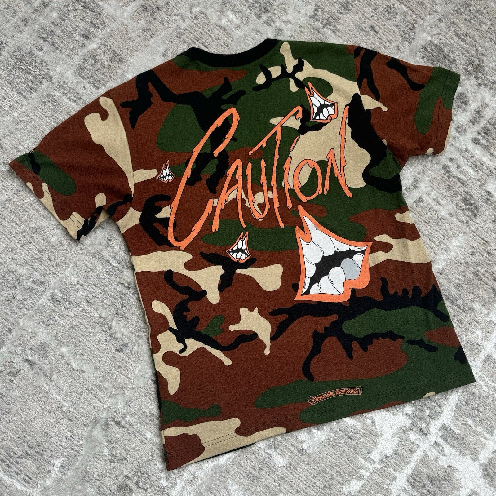 Chrome Hearts Matty Boy Caution Short Sleeve Pocket Tee Shirt 