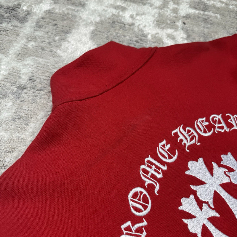 Chrome Hearts King Taco Triple Cross Embroidered Quarter Zip Pullover 