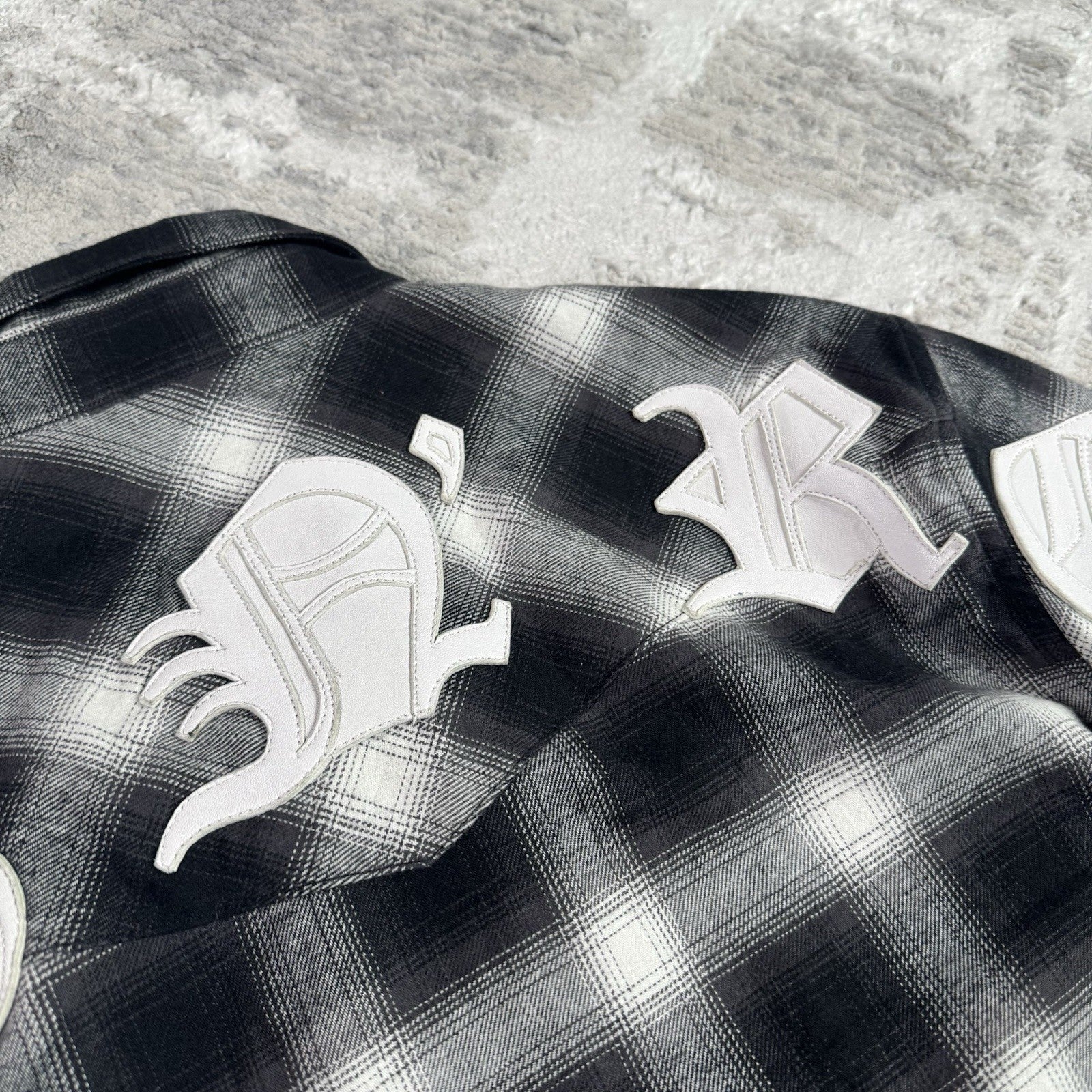 Chrome Hearts Guns N Roses Leather Button Up 