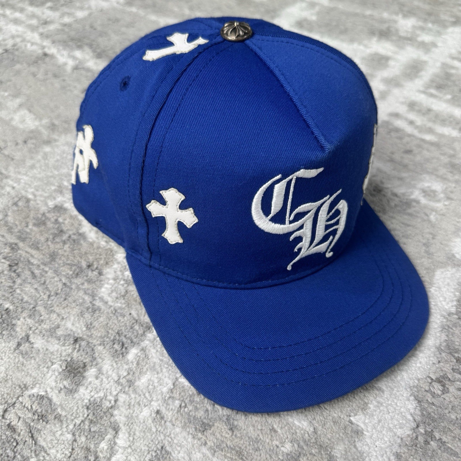 Chrome Hearts Leather Cross Patch Baseball Hat