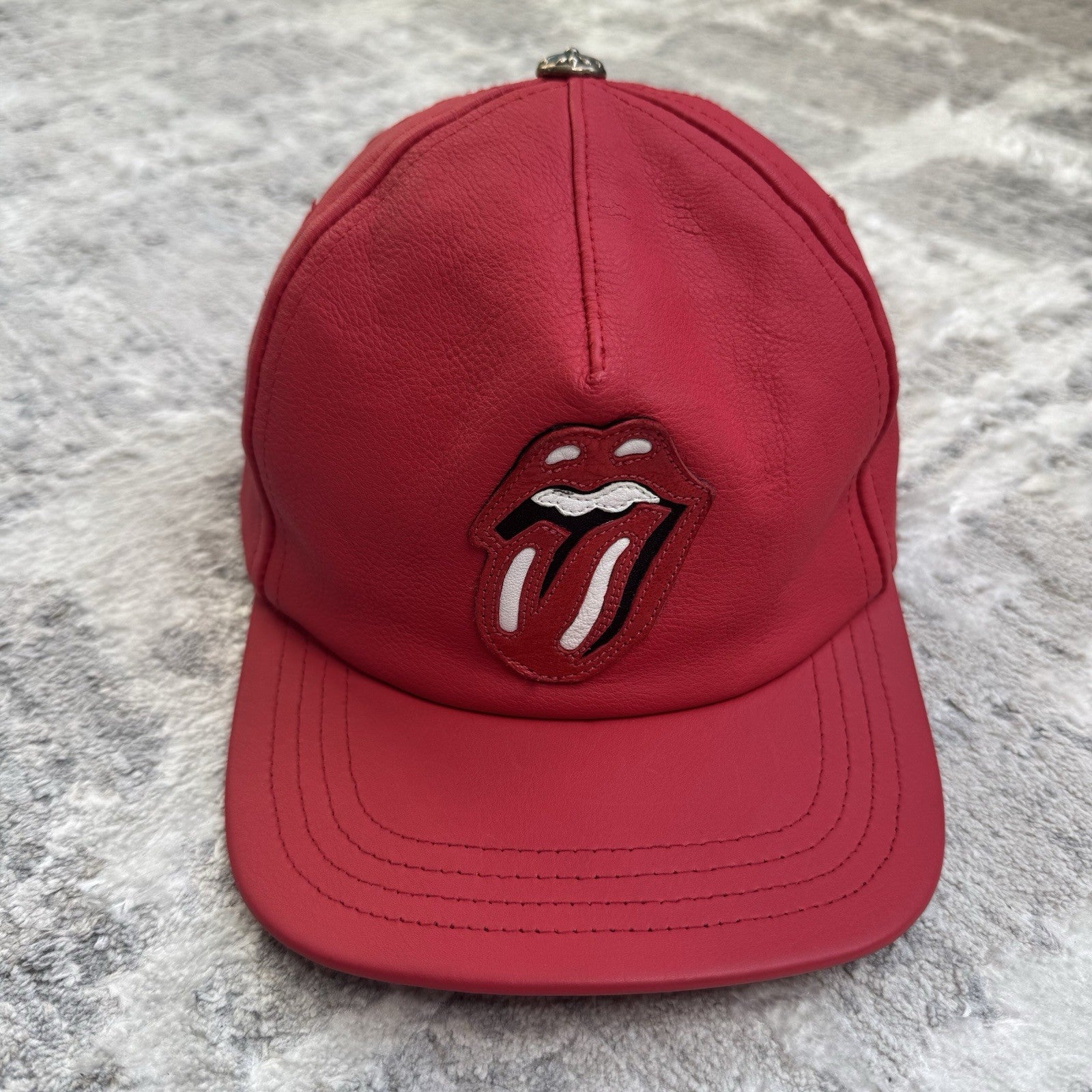Chrome Heart Rolling Stones leather patch hat