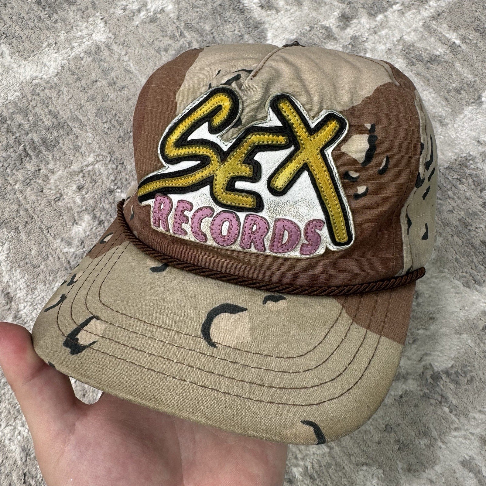 Chrome Hearts Sex Records Matty Boy Leather Patch Gunslinger Baseball Hat