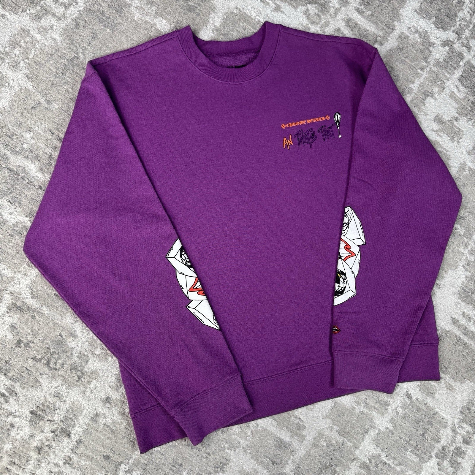 Chrome Hearts Matty Boy Want More Pullover Crewneck Sweatshirt 