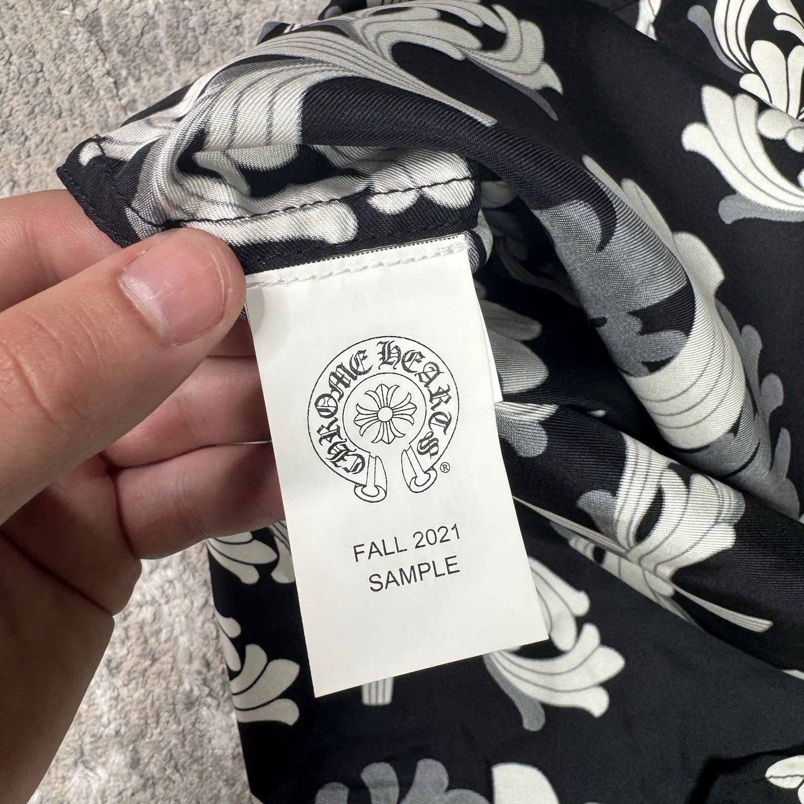 Chrome Hearts Silk Plus Cross Button Up Shirt 
