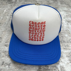 Chrome Hearts Eye Chart Logo Trucker Hat
