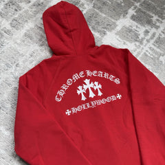 Chrome Hearts King Taco Triple Cross Embroidered Zip Up Hoodie 