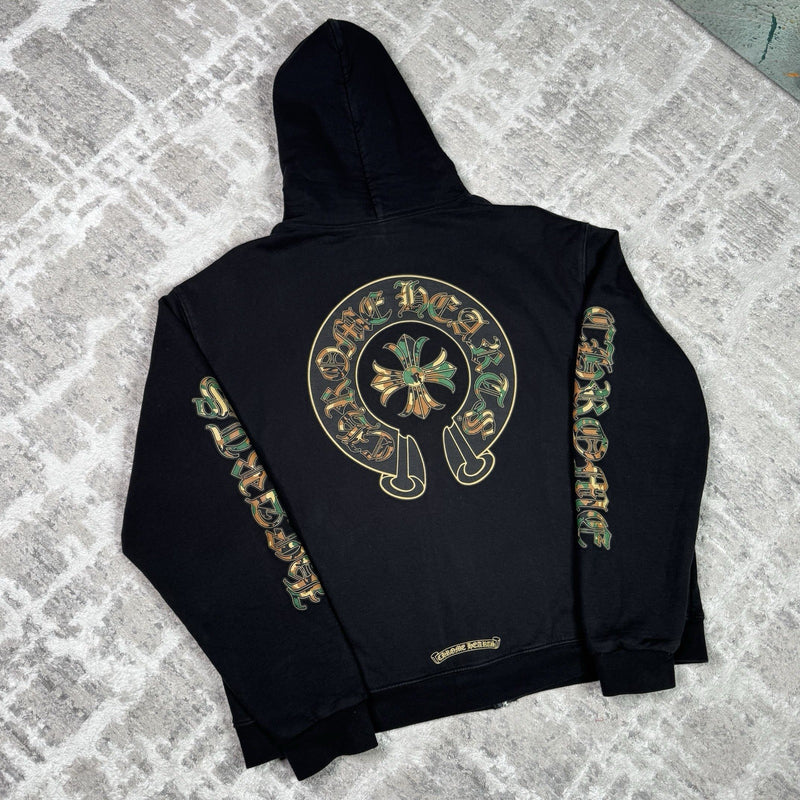 Chrome Hearts Camo Horseshoe Zip Up Hoodie 