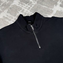 Chrome Hearts King Taco Triple Cross Embroidered Quarter Zip Up Pullover 