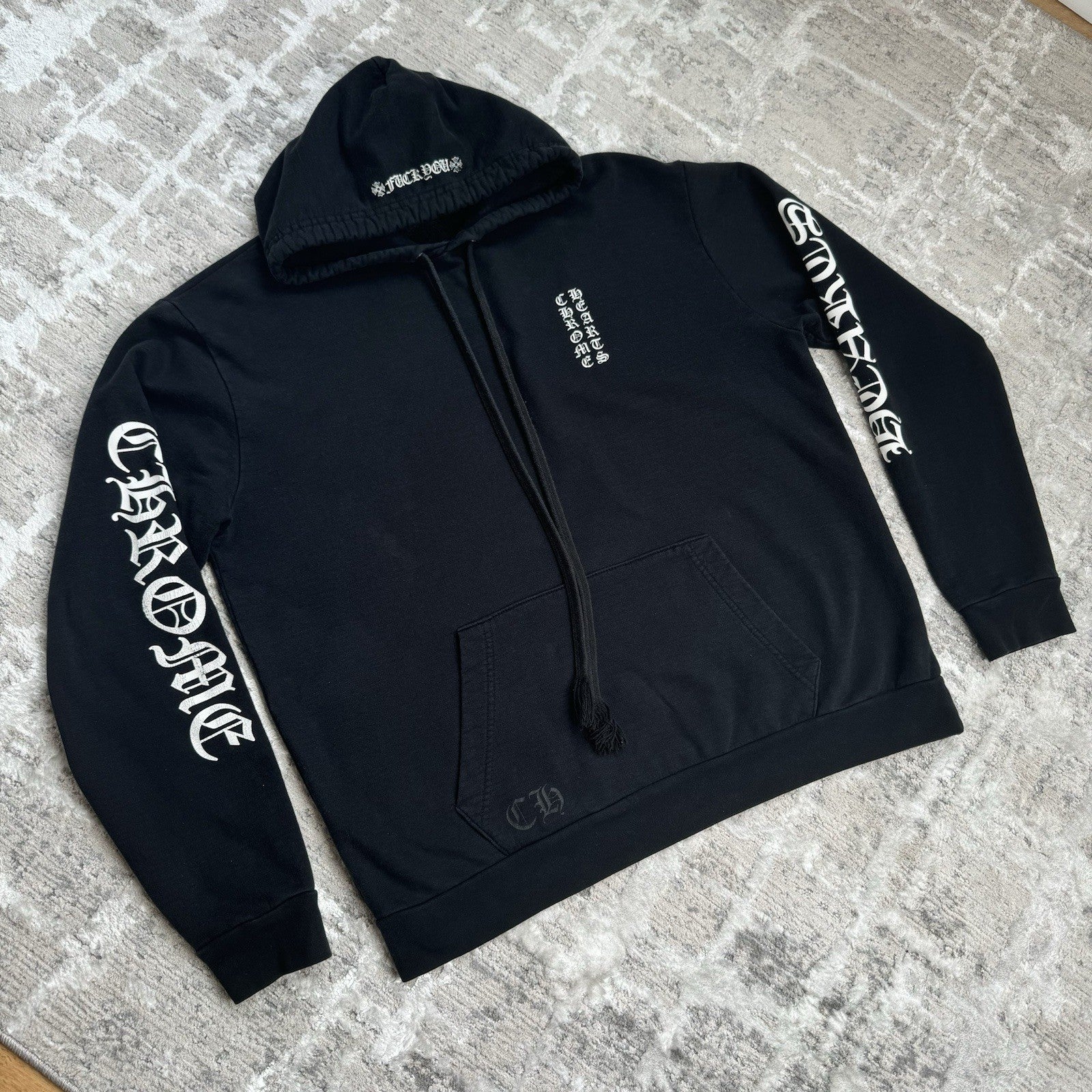 Chrome Hearts Vertical Sleeve Logo Pullover Hoodie 