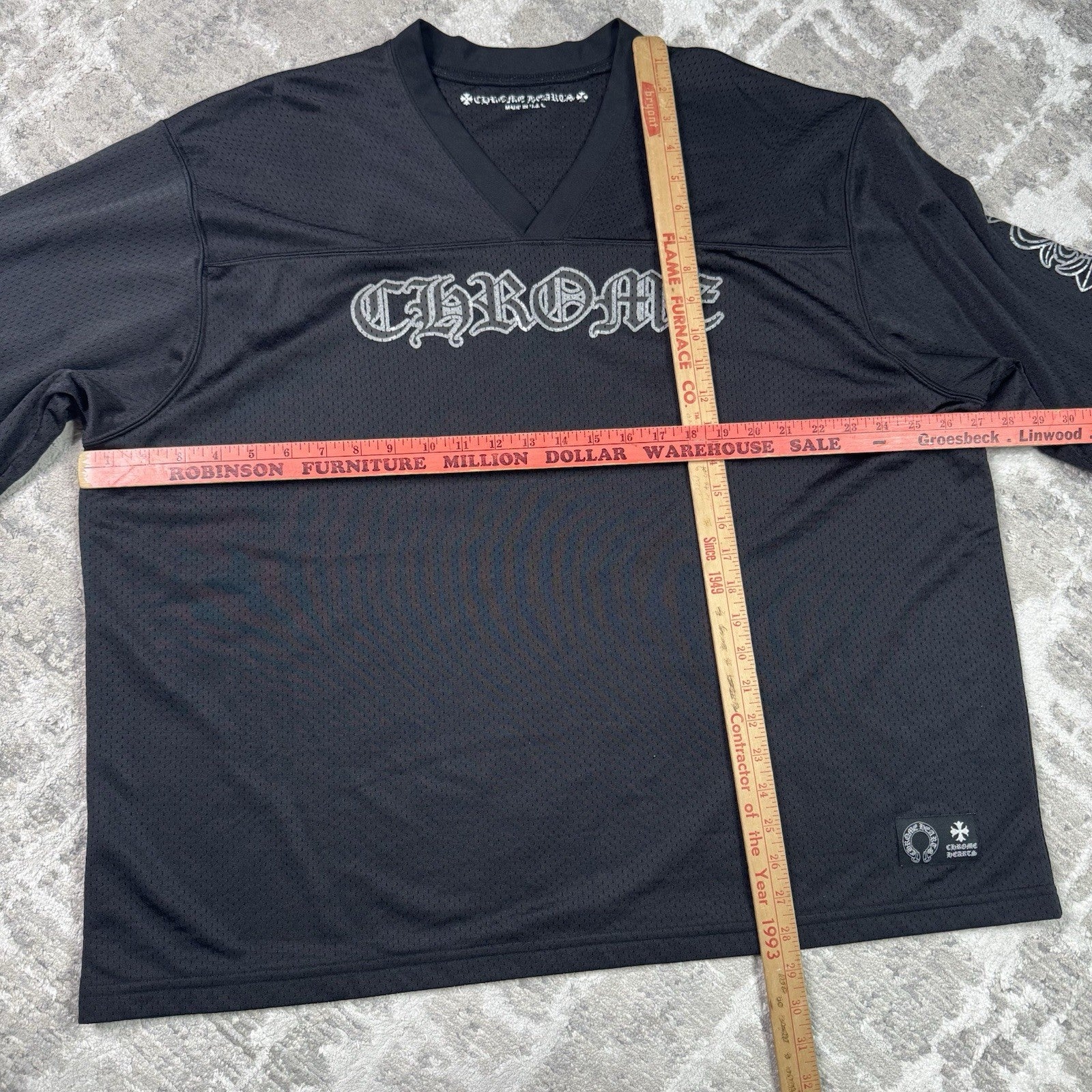 Chrome Hearts Mesh Stadium Floral Long Sleeve Jersey 