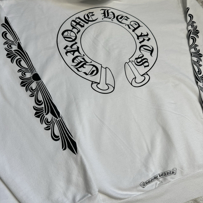 Chrome Hearts Floral Horseshoe Pullover Hoodie 