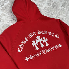 Chrome Hearts King Taco Triple Cross Embroidered Zip Up Hoodie 