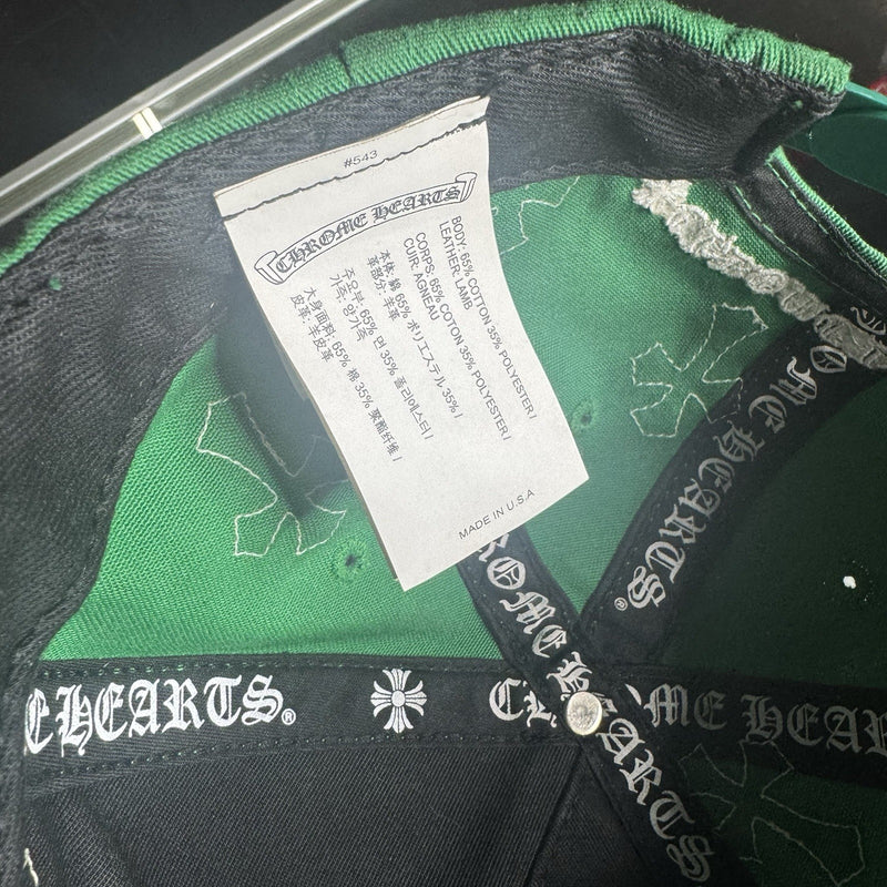 Chrome Hearts Leather Cross Patch Baseball Hat 