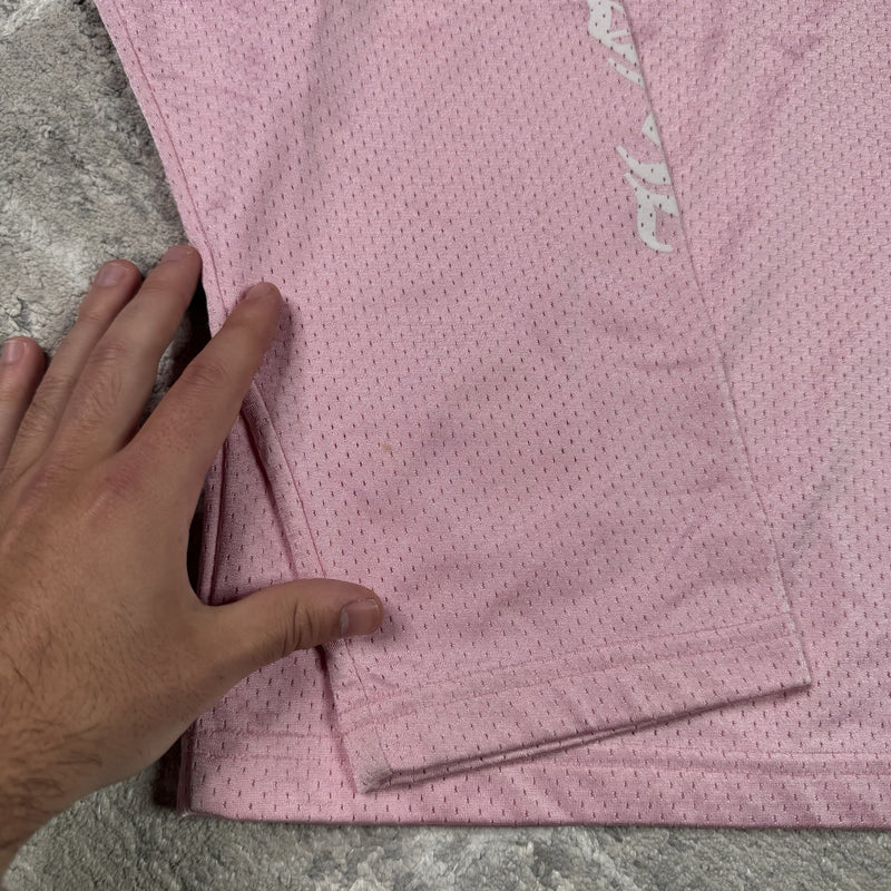 Chrome Hearts Mesh Pink Long Sleeve Stadium Jersey 