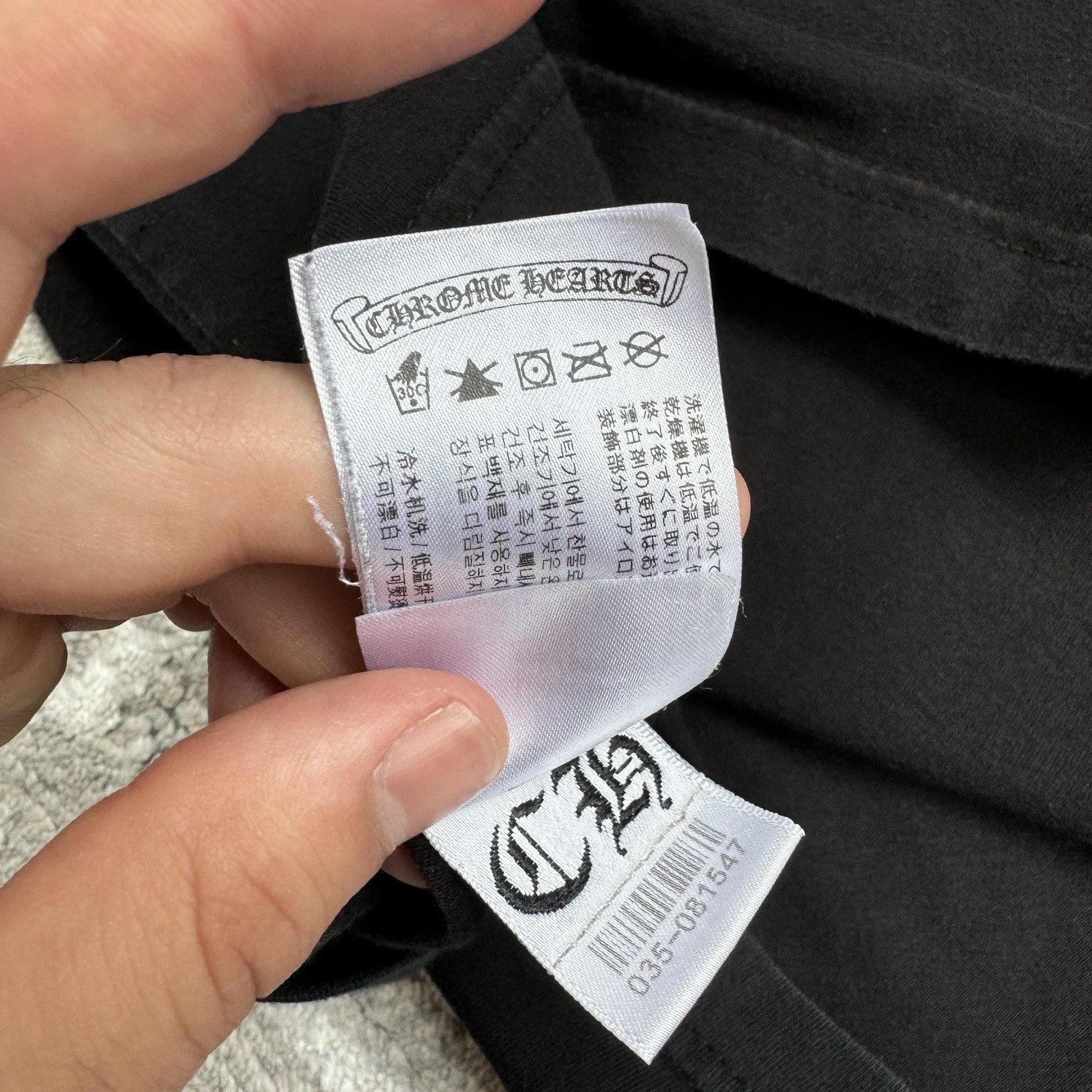 Chrome Hearts Staff Horseshoe Long Sleeve Pocket Tee Shirt 