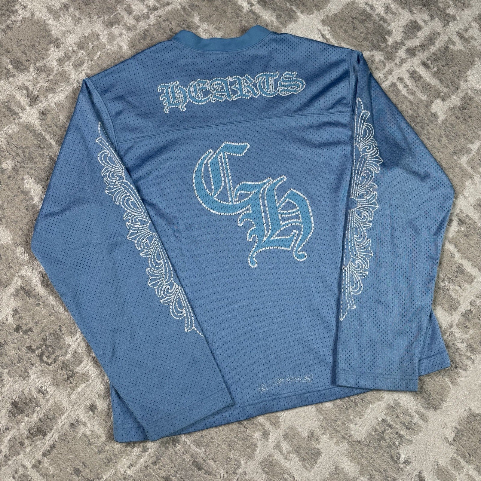 Chrome Hearts Mesh CH Stadium Floral Long Sleeve Jersey 