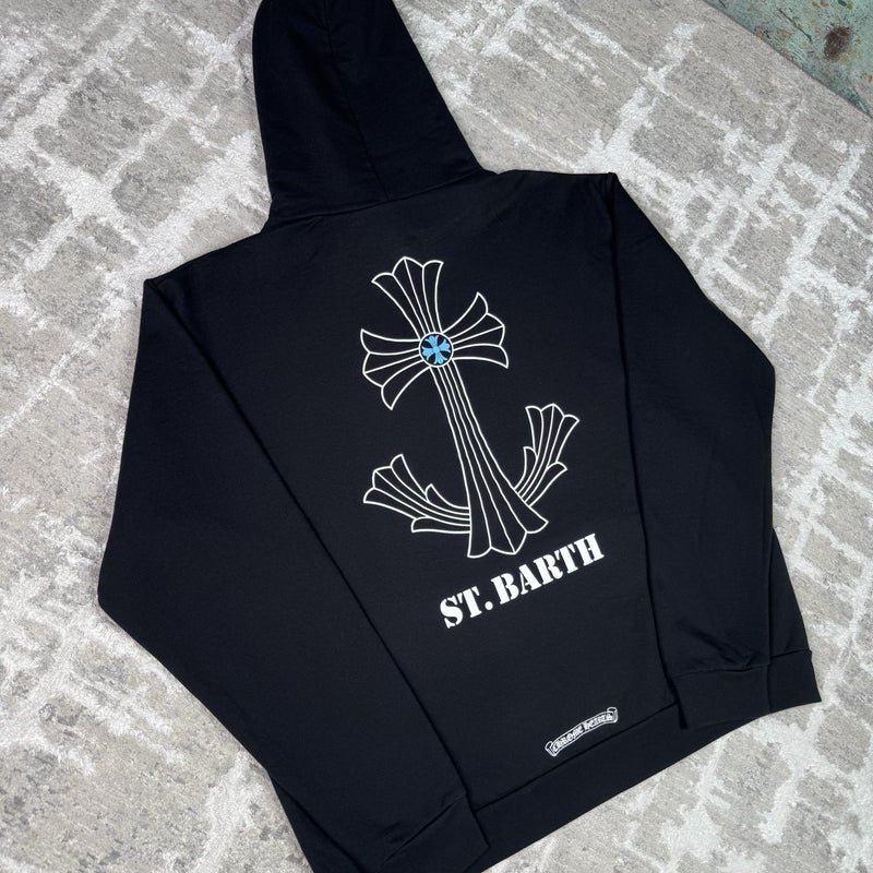 Chrome Hearts St Barth Exclusive Cross Pullover Hoodie 