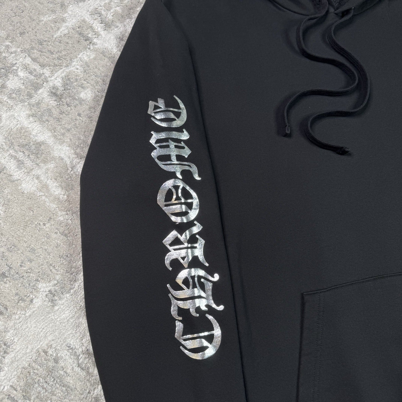 Chrome Hearts 1988 Foil Letters Sleeve Logo Pullover Hoodie 