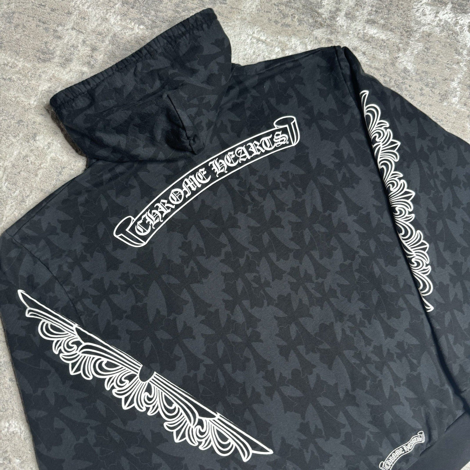 Chrome Hearts Cemetery Cross Zip Up Hoodie 