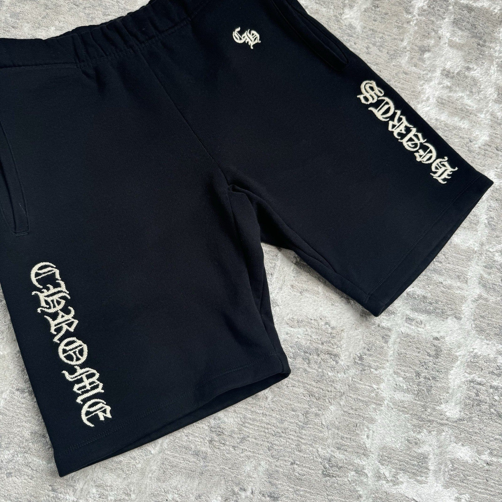 Chrome Hearts SLO Ride Embroidered Shorts 