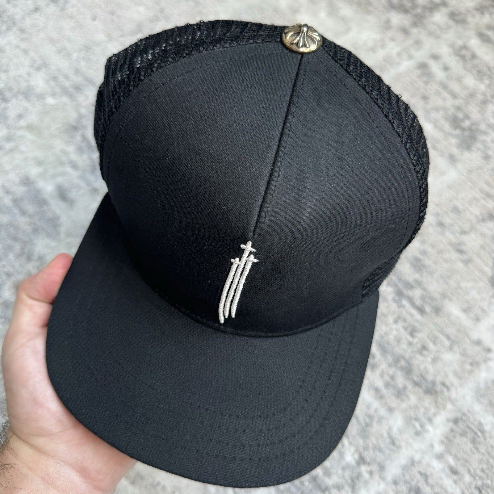 Chrome Hearts Triple Cross Trucker Hat ‘black’ 
