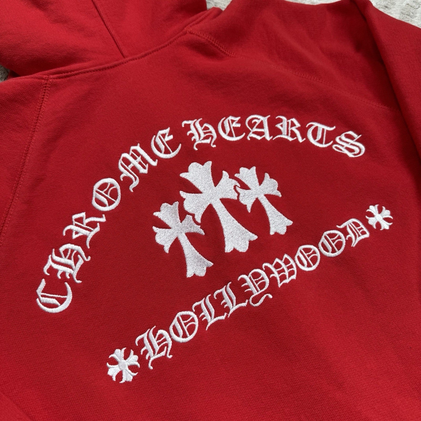 Chrome Hearts King Taco Triple Cross Embroidered Zip Up Hoodie 