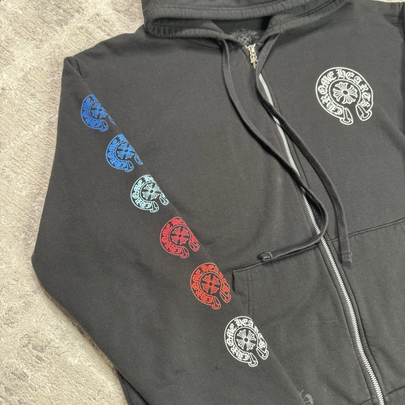 Chrome Hearts Horseshoe Multi-color Zip Up Hoodie 