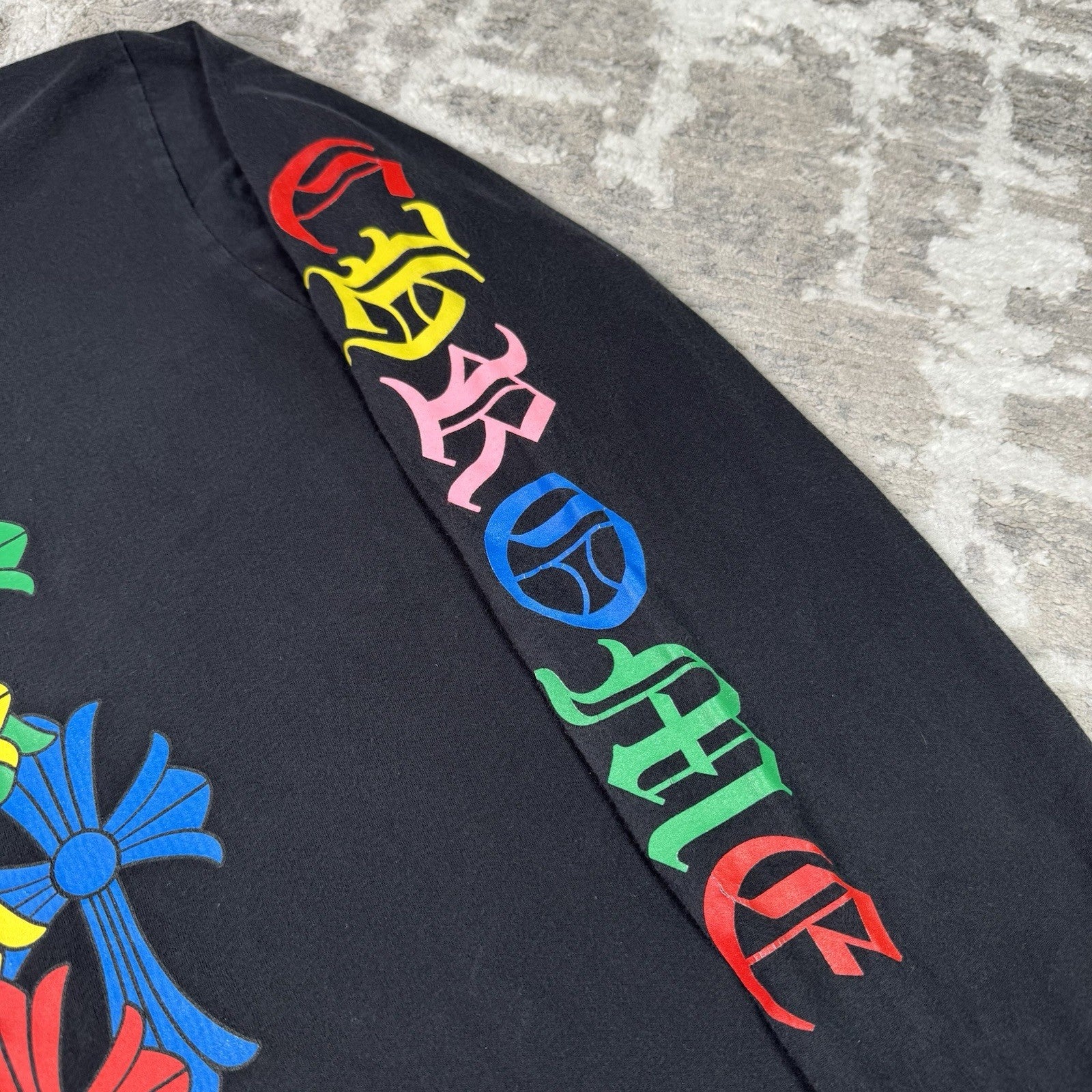Chrome Hearts Cemetery Multi-color Cross Long Sleeve Shirt 
