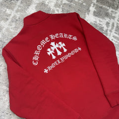 Chrome Hearts King Taco Triple Cross Embroidered Quarter Zip Pullover 