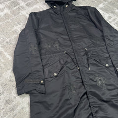 Chrome Hearts Cross Patch Nylon Fishtail Zip Up Parka Jacket 