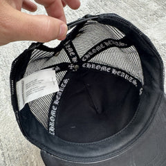 Chrome Hearts Cemetery Leather Cross Patch Trucker Hat