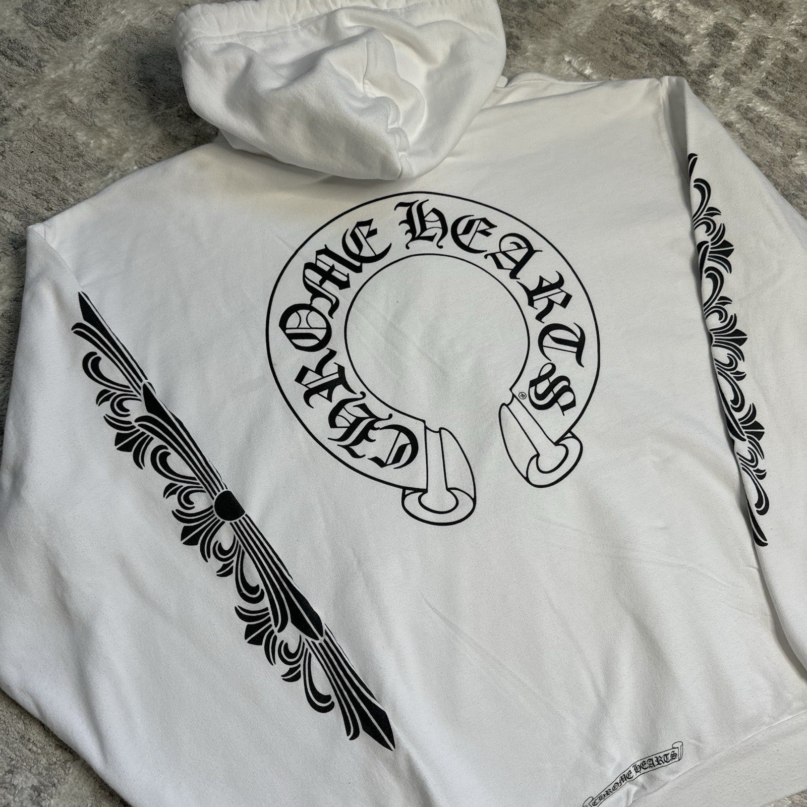 Chrome Hearts Floral Horseshoe Pullover Hoodie 