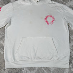 Chrome Hearts Floral Horseshoe Pink Pullover Hoodie 