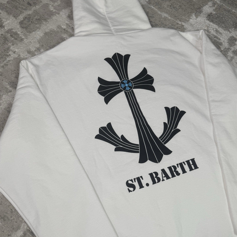 Chrome Hearts St Barth Exclusive Cross Pullover Hoodie 
